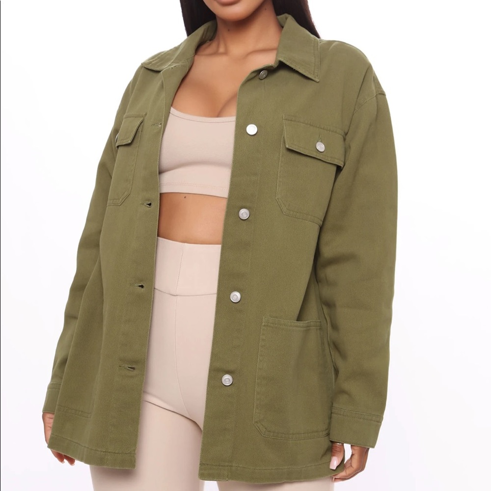 Olive Denim Shirt